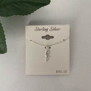 NWT sterling silver dancer pendant necklace